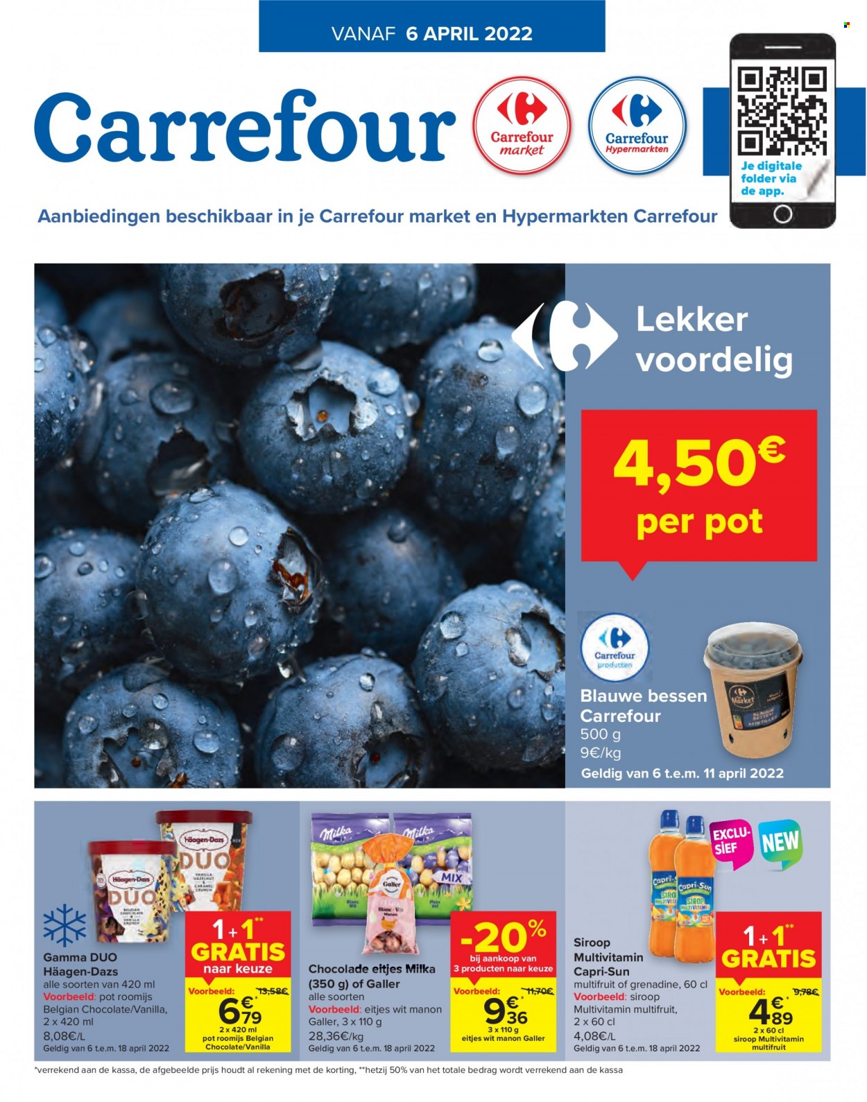 Carrefour-aanbieding  - 6.4.2022 - 18.5.2022. Pagina 1.