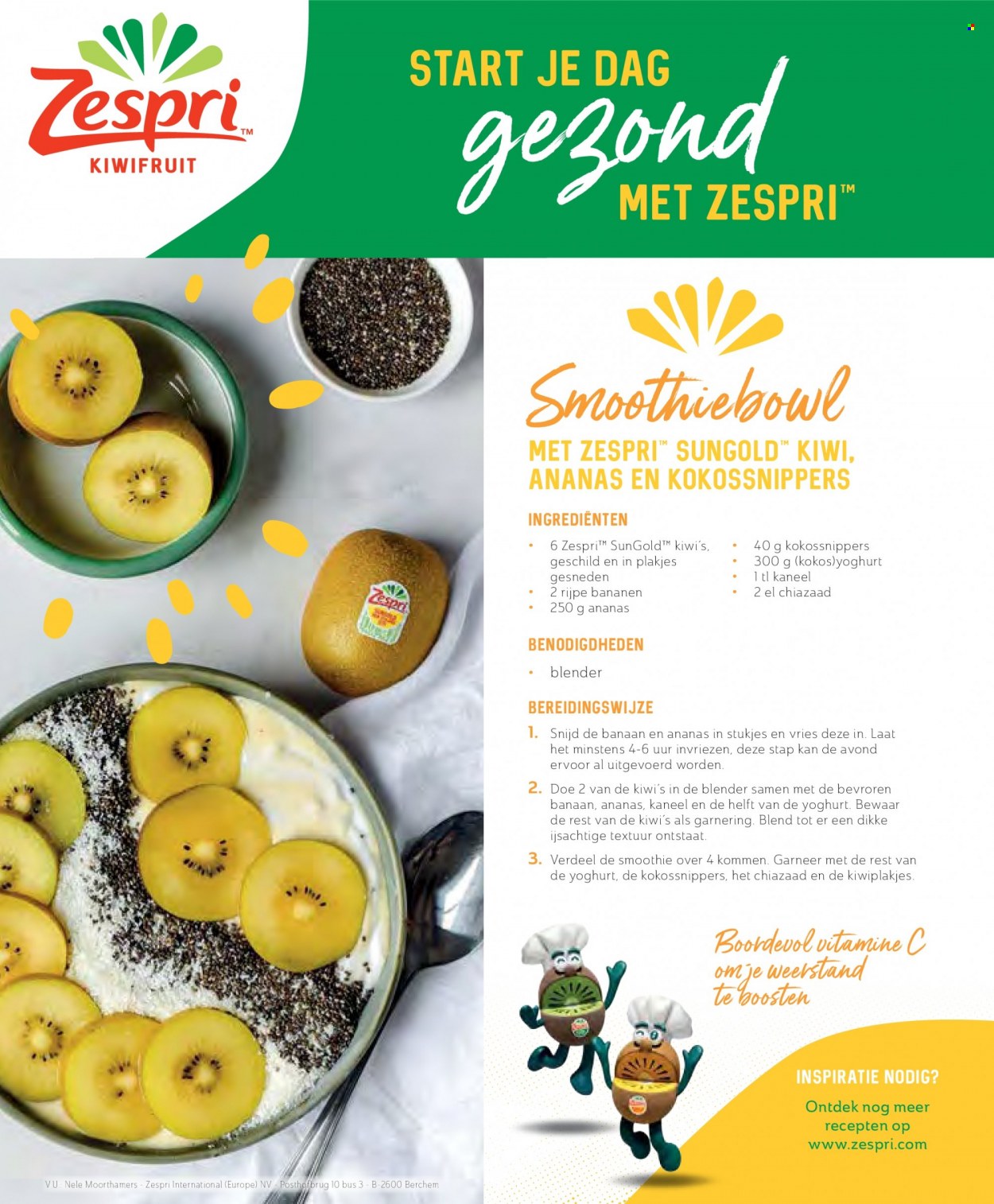 Carrefour-aanbieding - 24.5.2022 - 29.6.2022 -  producten in de aanbieding - banaan, kiwi, ananas, yoghurt, kaneel, smoothie, Blender, vitamine. Pagina 15.