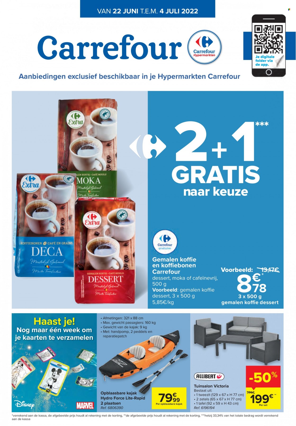 Carrefour hypermarkt-aanbieding - 22.6.2022 - 4.7.2022 -  producten in de aanbieding - koffie. Pagina 1.
