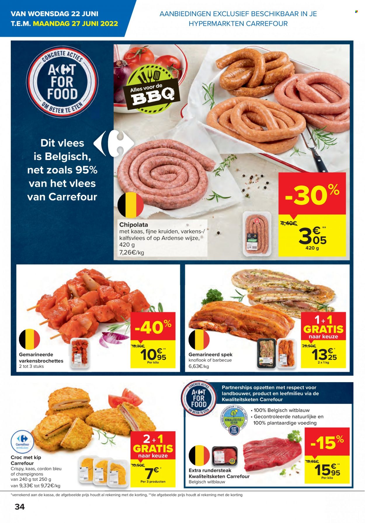 Carrefour hypermarkt-aanbieding  - 22.6.2022 - 4.7.2022. Pagina 34.