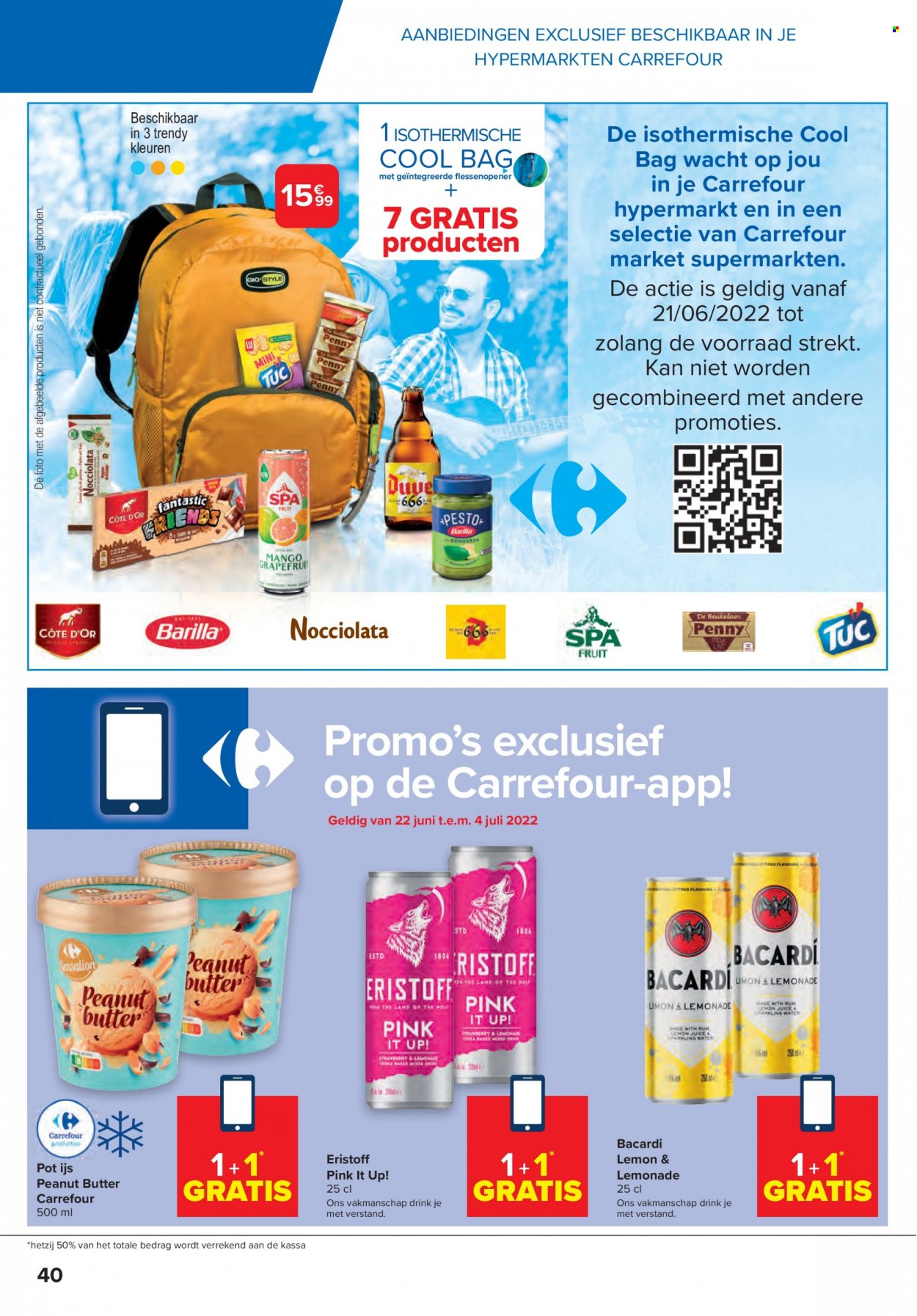 Carrefour hypermarkt-aanbieding  - 22.6.2022 - 4.7.2022. Pagina 40.