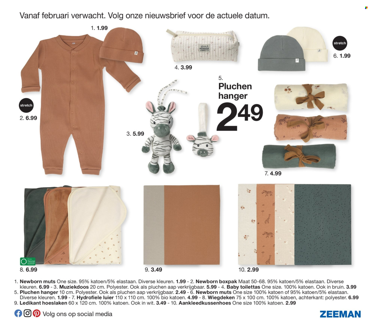 thumbnail - Zeeman-aanbieding - 01/02/2024 - 31/07/2024 -  producten in de aanbieding - muts, cosmetische tas. Pagina 5.