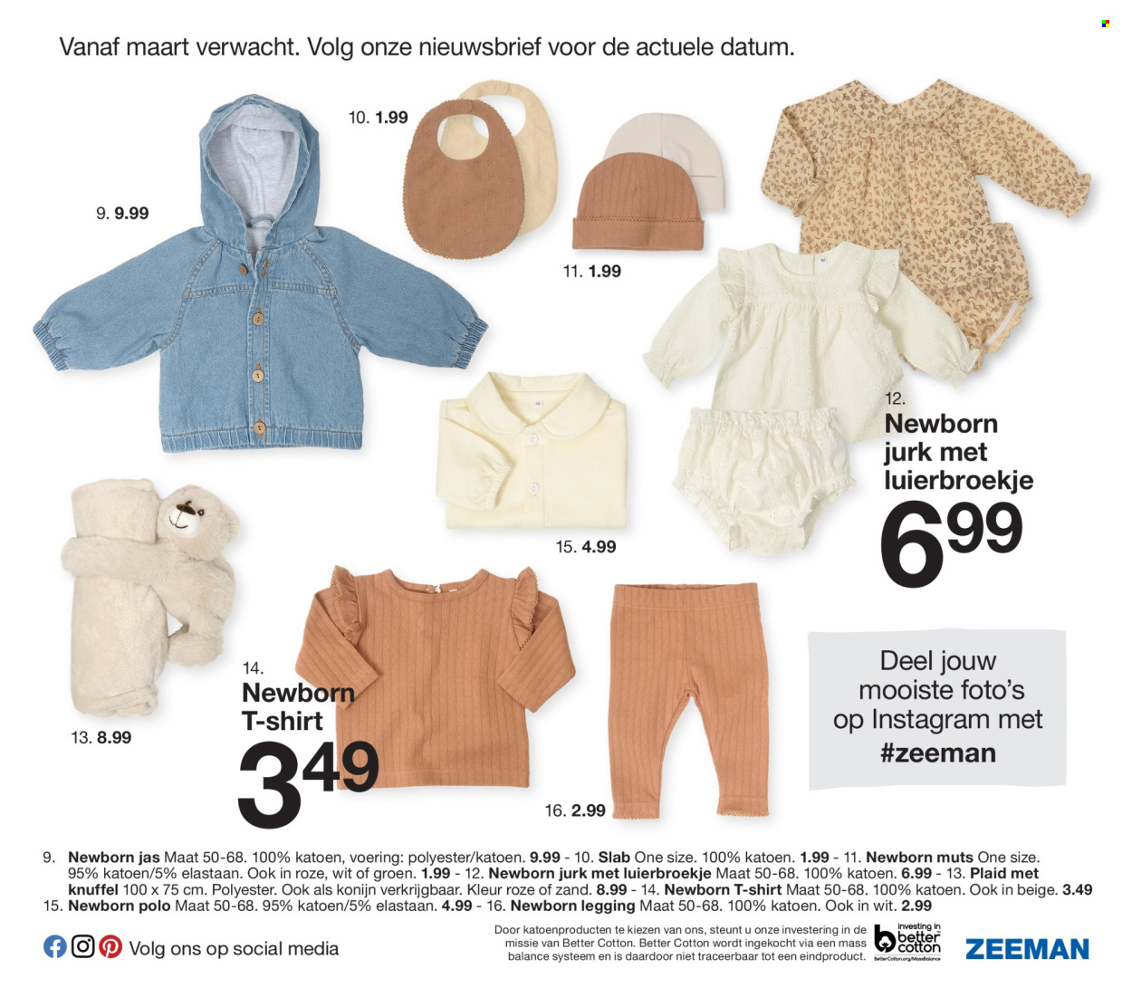 thumbnail - Zeeman-aanbieding - 01/02/2024 - 31/07/2024 -  producten in de aanbieding - jurk, poloshirt, leggings, muts. Pagina 11.
