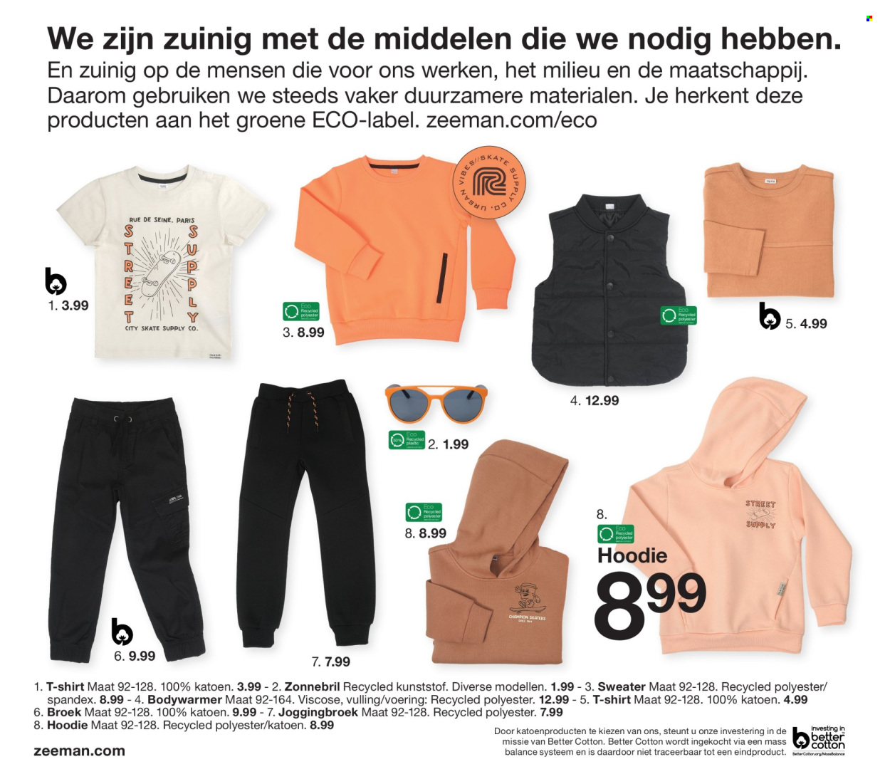 thumbnail - Zeeman-aanbieding - 01/02/2024 - 31/07/2024 -  producten in de aanbieding - bodywarmer, joggingbroek, broek, trui, hoodie, zonnebril. Pagina 30.
