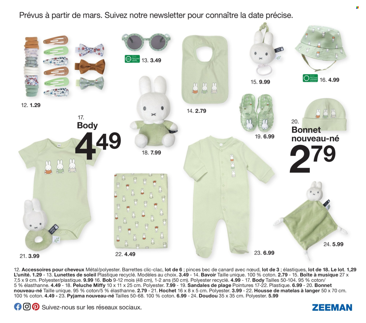 thumbnail - Zeeman-aanbieding - 01/02/2024 - 31/07/2024 -  producten in de aanbieding - pyjama. Pagina 9.