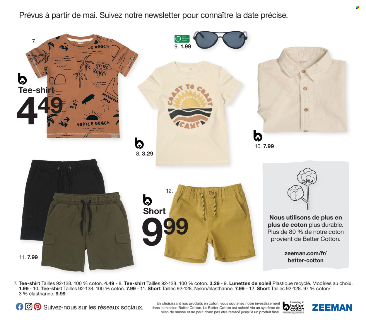 thumbnail - Zeeman-aanbieding - 01/02/2024 - 31/07/2024 -  producten in de aanbieding - short, shirt. Pagina 37.