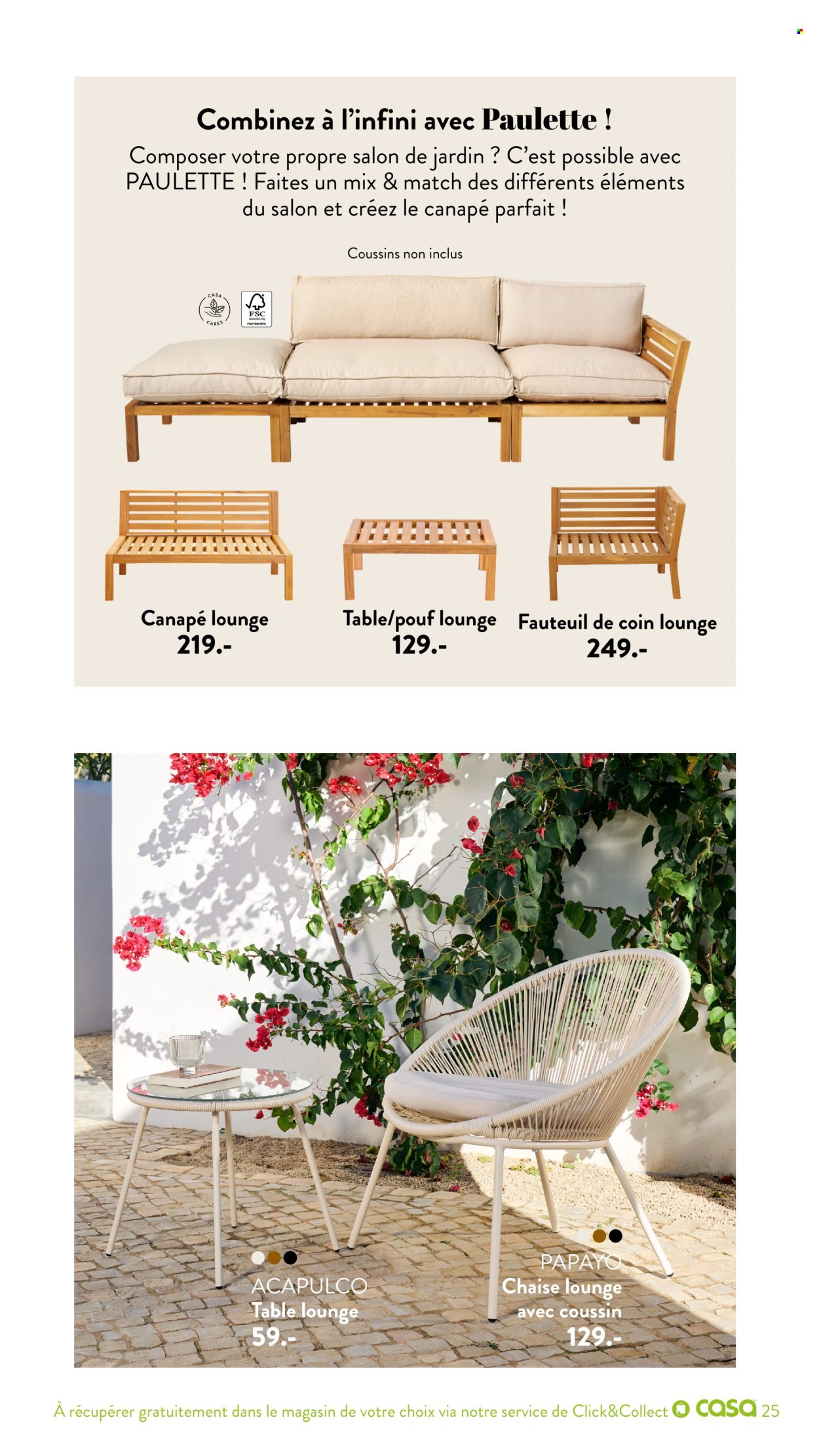 thumbnail - CASA-aanbieding - 29/02/2024 - 25/09/2024 -  producten in de aanbieding - fauteuil, chaise lounge, tuinstoelen. Pagina 25.