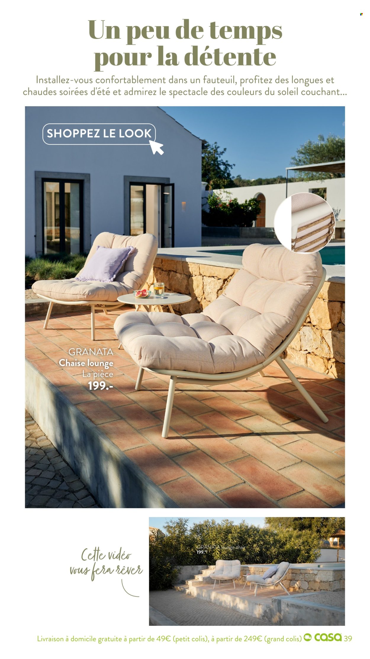 thumbnail - CASA-aanbieding - 29/02/2024 - 25/09/2024 -  producten in de aanbieding - fauteuil, chaise lounge, tuinstoelen. Pagina 39.