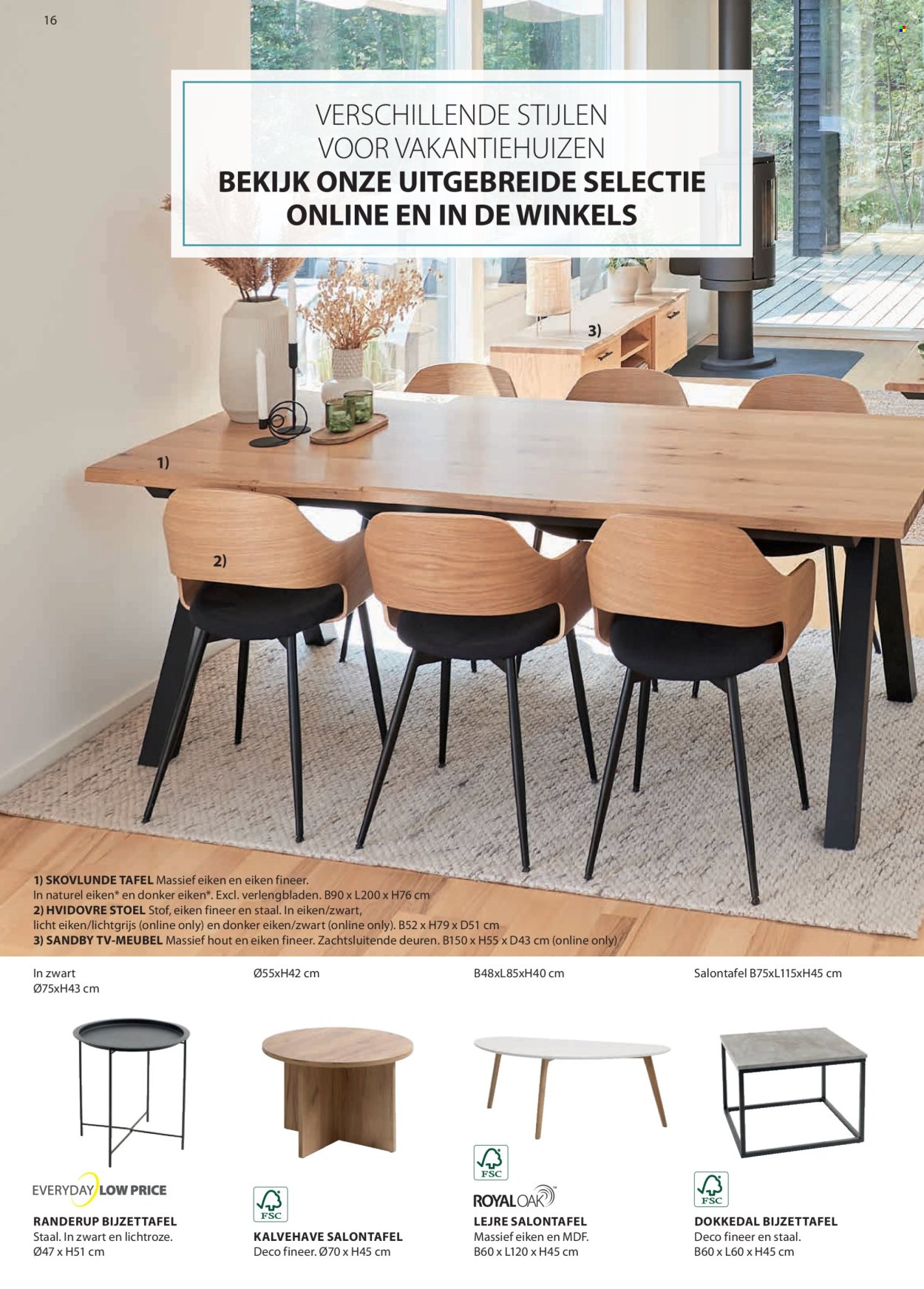 thumbnail - JYSK-aanbieding -  producten in de aanbieding - tafel, stoel, TV-meubel, bijzettafel, salontafel. Pagina 17.