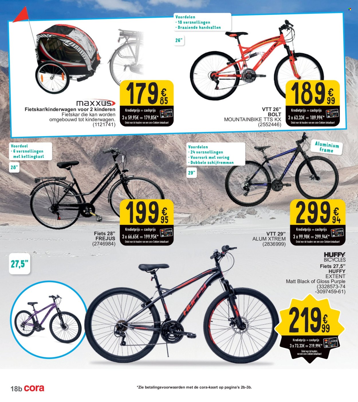 thumbnail - Cora-aanbieding - 26/03/2024 - 30/06/2024 -  producten in de aanbieding - mountainbike, fiets, kinderwagen. Pagina 18.