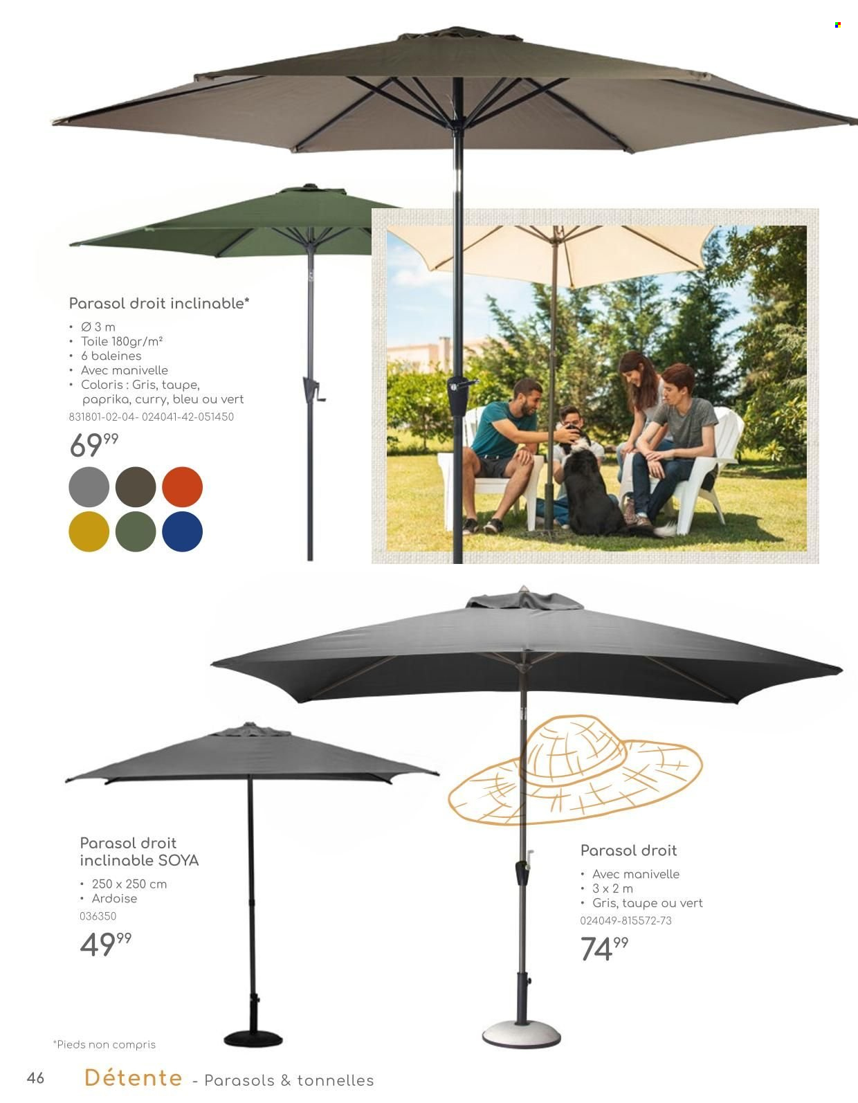thumbnail - Mr. Bricolage-aanbieding -  producten in de aanbieding - parasol. Pagina 46.