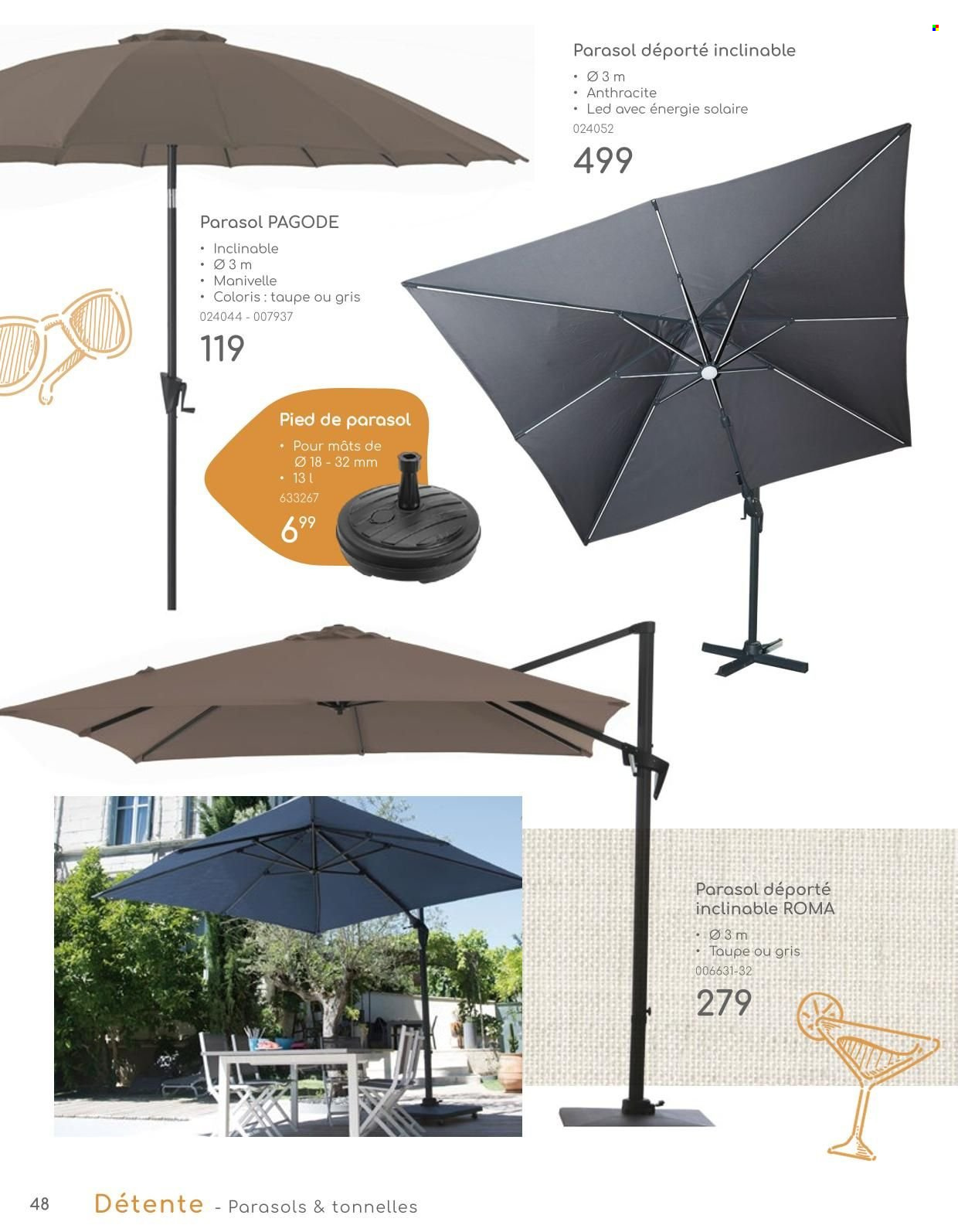 thumbnail - Mr. Bricolage-aanbieding -  producten in de aanbieding - led lamp, parasol. Pagina 48.