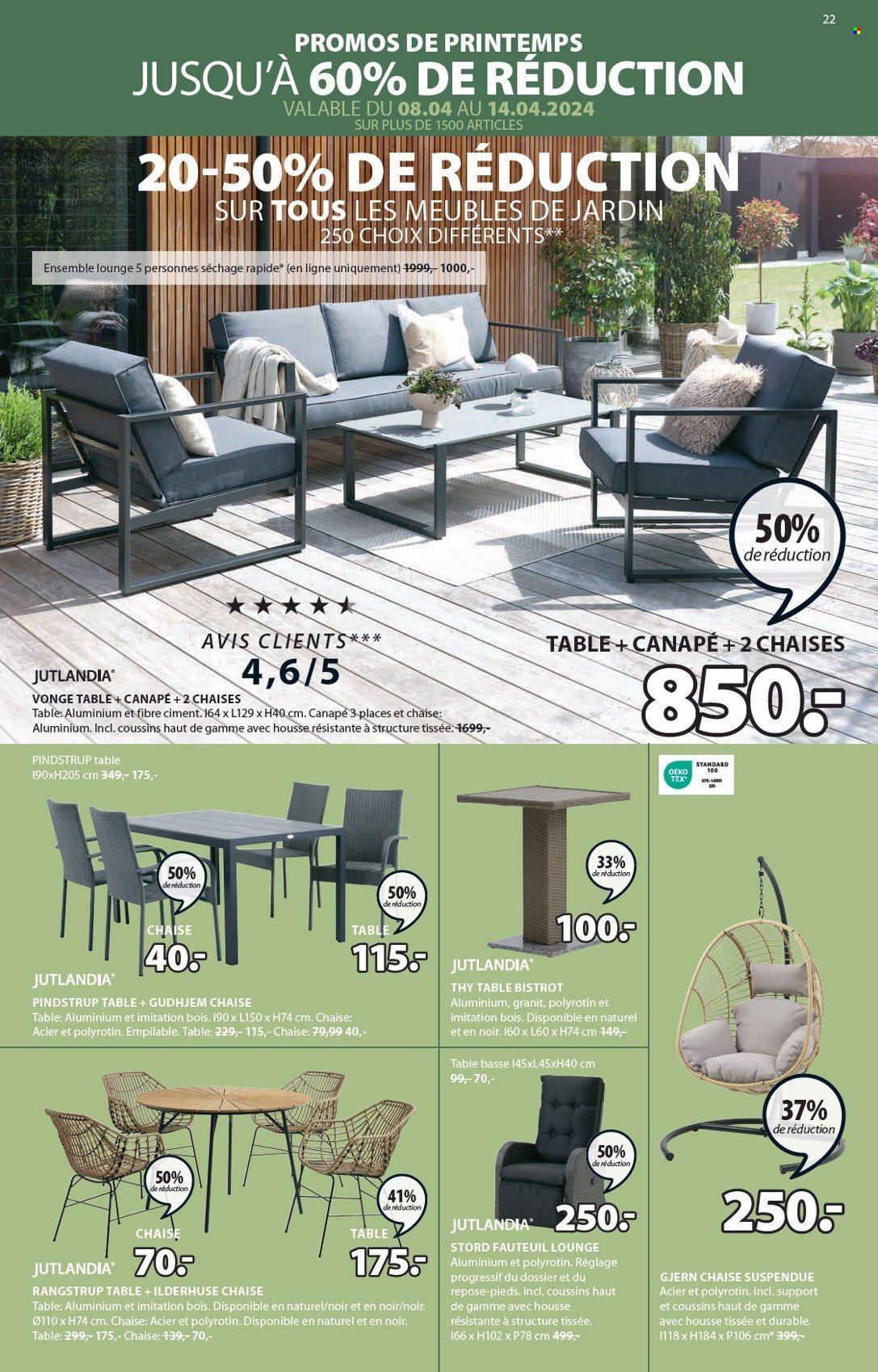 thumbnail - JYSK-aanbieding - 08/04/2024 - 19/05/2024 -  producten in de aanbieding - tuinstoelen, fauteuil. Pagina 24.