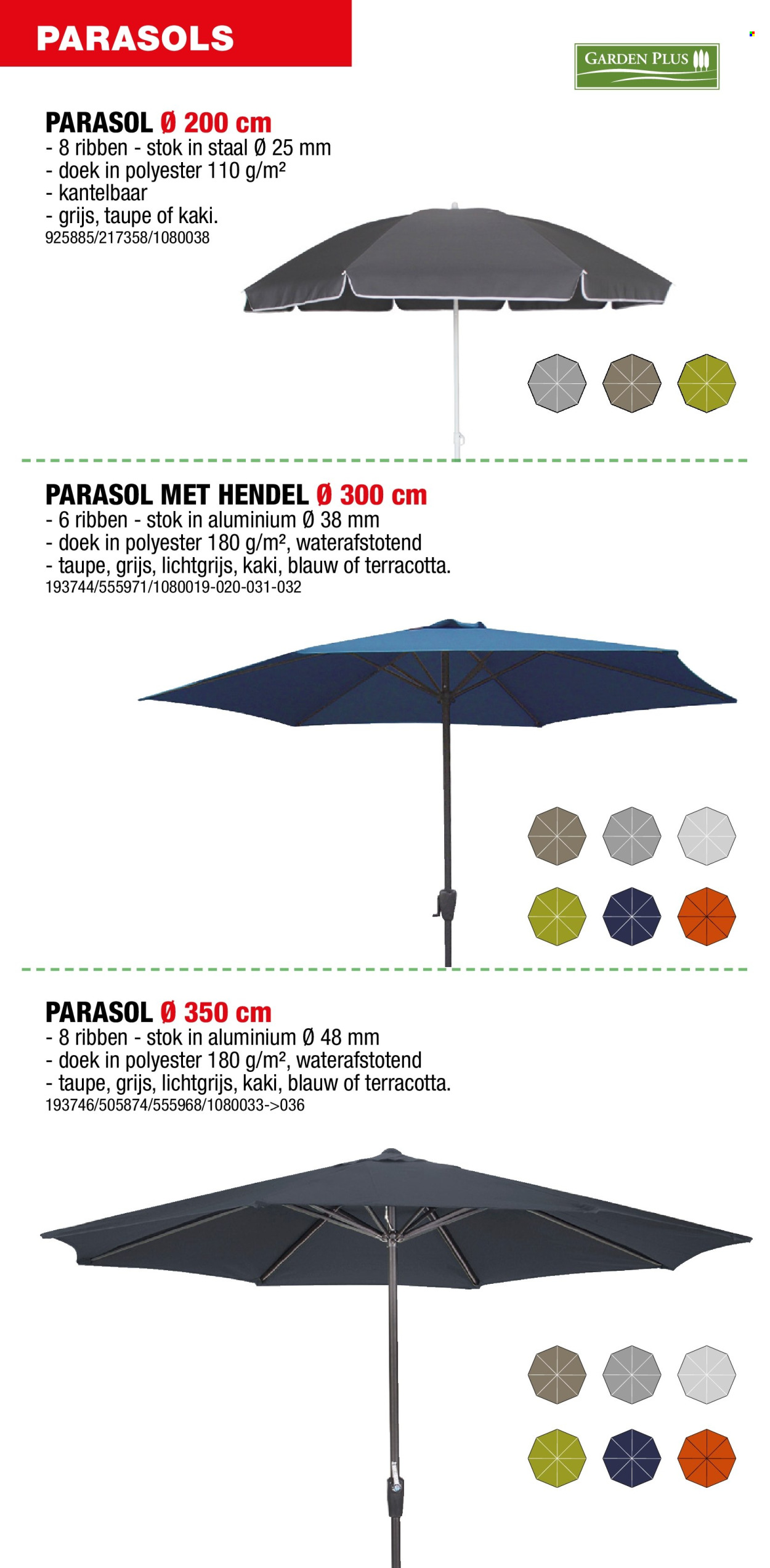 thumbnail - Hubo-aanbieding - 03/04/2024 - 30/06/2024 -  producten in de aanbieding - parasol. Pagina 42.