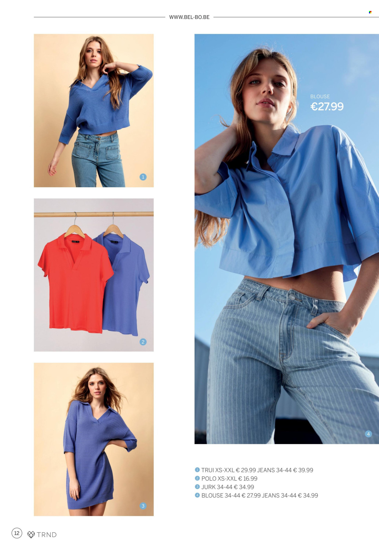 thumbnail - Bel&Bo-aanbieding -  producten in de aanbieding - jeans, jurk, blouse, poloshirt, trui. Pagina 12.