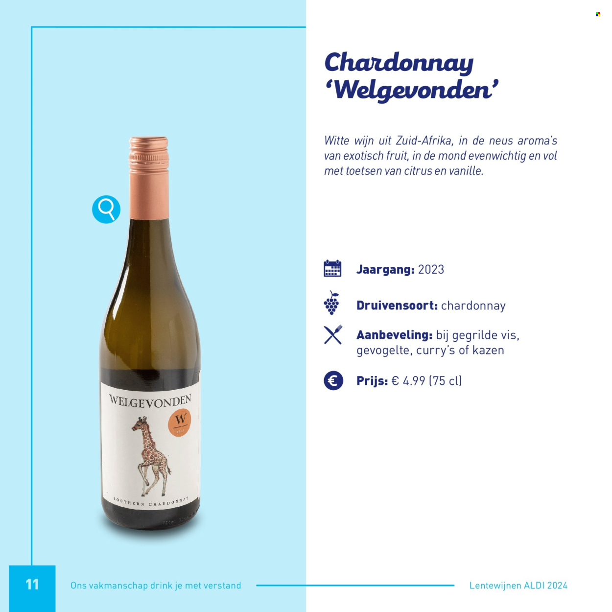 thumbnail - ALDI-aanbieding -  producten in de aanbieding - alcohol, Chardonnay, witte wijn, wijn. Pagina 11.