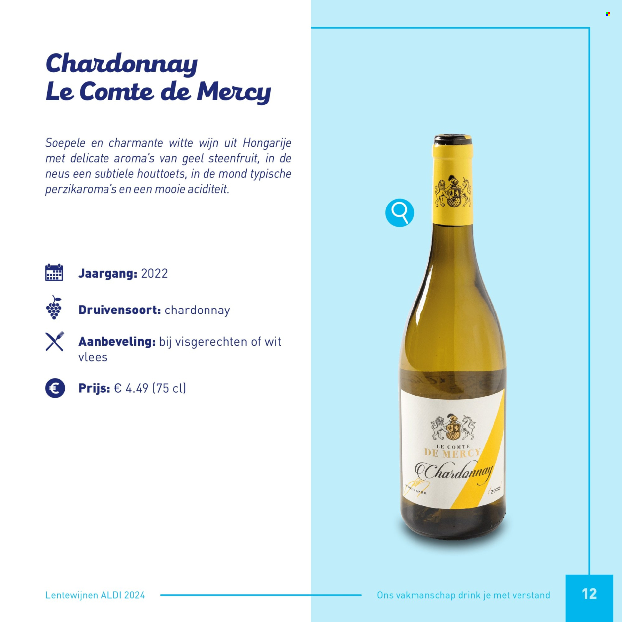 thumbnail - ALDI-aanbieding -  producten in de aanbieding - alcohol, Chardonnay, witte wijn, wijn. Pagina 12.