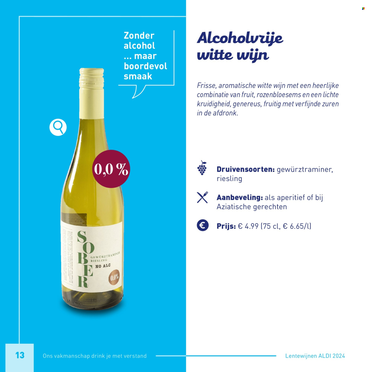 thumbnail - ALDI-aanbieding -  producten in de aanbieding - alcohol, riesling, witte wijn, wijn. Pagina 13.