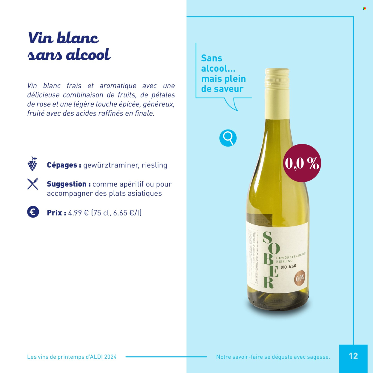 thumbnail - ALDI-aanbieding -  producten in de aanbieding - alcohol, maïs, riesling, witte wijn, wijn. Pagina 12.