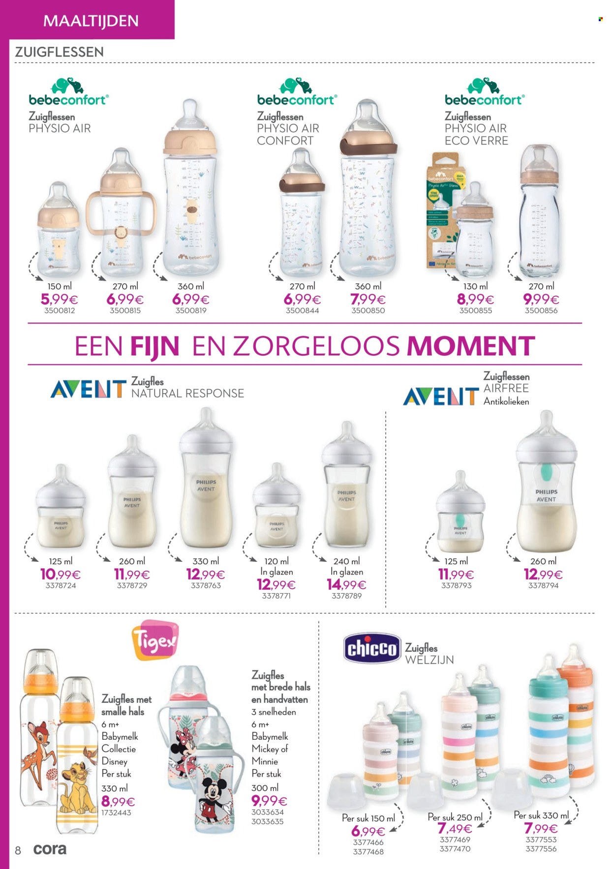thumbnail - Cora-aanbieding - 17/04/2024 - 31/12/2024 -  producten in de aanbieding - Chicco, Avent, glazen, Philips, zuigfles. Pagina 8.