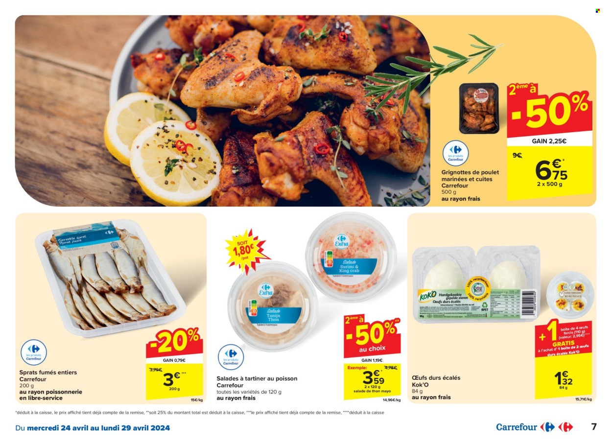 thumbnail - Carrefour-aanbieding - 24/04/2024 - 06/05/2024 -  producten in de aanbieding - salade. Pagina 7.