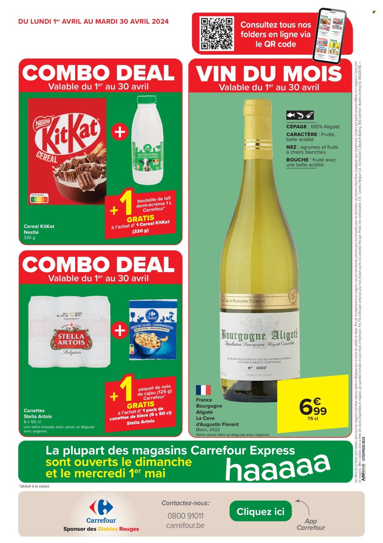thumbnail - Carrefour express-aanbieding - 24/04/2024 - 06/05/2024 -  producten in de aanbieding - Stella Artois, bier, alcohol, Nestlé. Pagina 5.