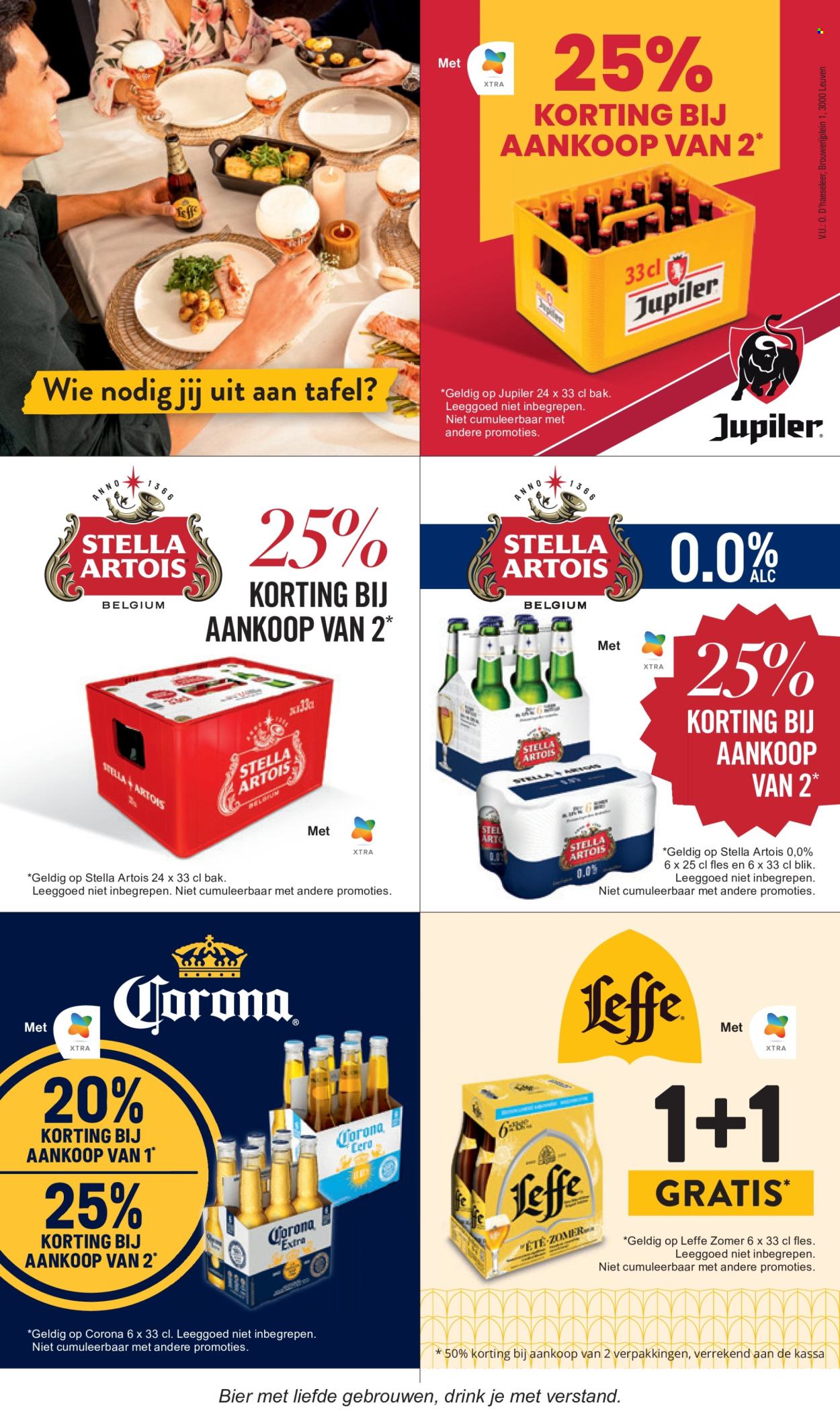 thumbnail - SPAR-aanbieding - 25/04/2024 - 08/05/2024 -  producten in de aanbieding - Stella Artois, Leffe, Jupiler, bier, Corona Extra, alcohol. Pagina 15.