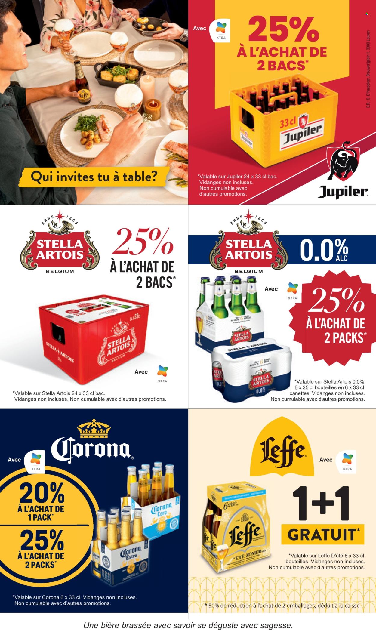 thumbnail - SPAR-aanbieding - 25/04/2024 - 08/05/2024 -  producten in de aanbieding - Stella Artois, Leffe, Jupiler, bier, Corona Extra, alcohol. Pagina 15.