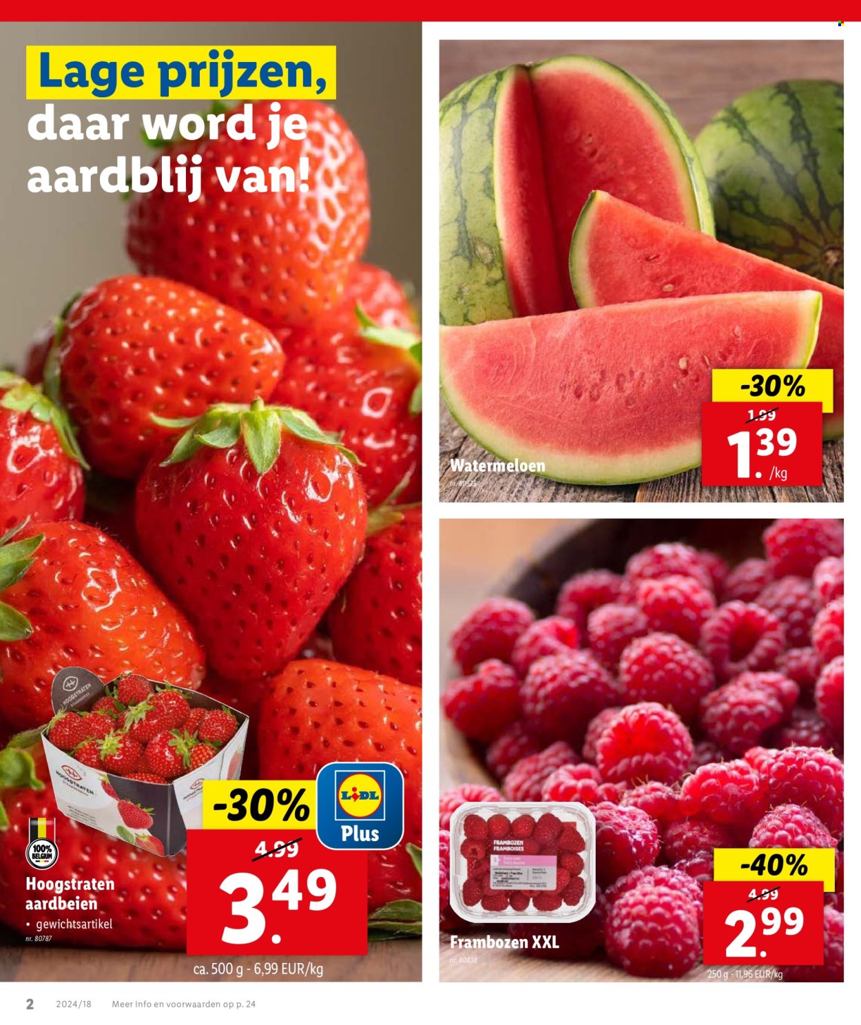thumbnail - Lidl-aanbieding - 02/05/2024 - 07/05/2024 -  producten in de aanbieding - watermeloen, aardbeien, frambozen. Pagina 2.