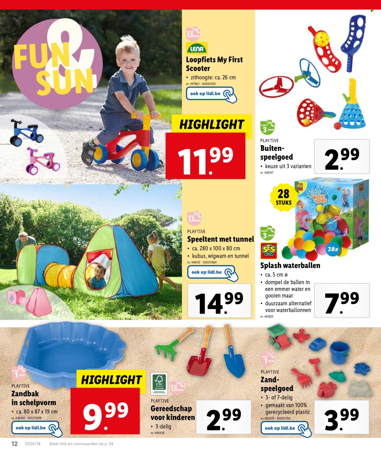 thumbnail - Lidl-aanbieding - 02/05/2024 - 07/05/2024 -  producten in de aanbieding - emmer, speeltent, loopfiets, speelgoed. Pagina 14.