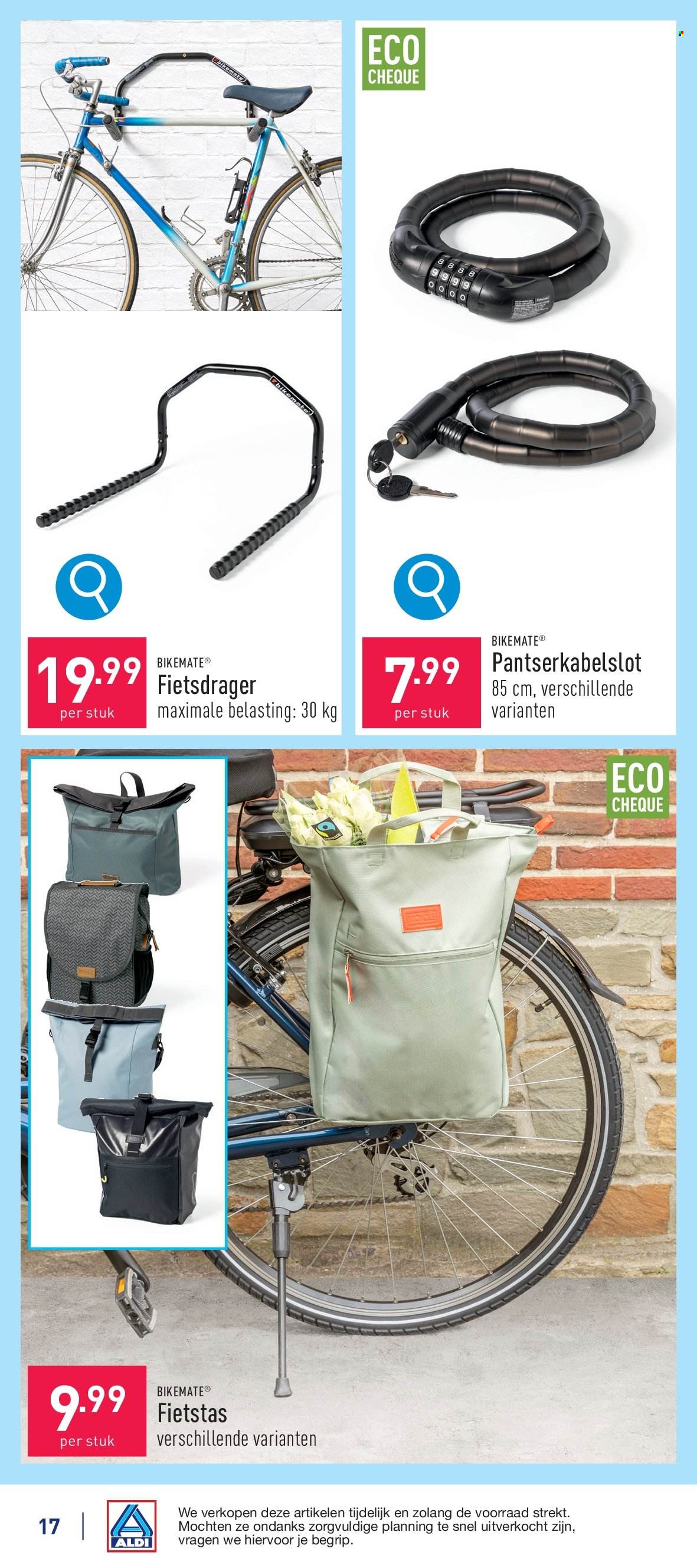 thumbnail - ALDI-aanbieding - 27/04/2024 - 04/05/2024 -  producten in de aanbieding - tas, fietstas. Pagina 17.
