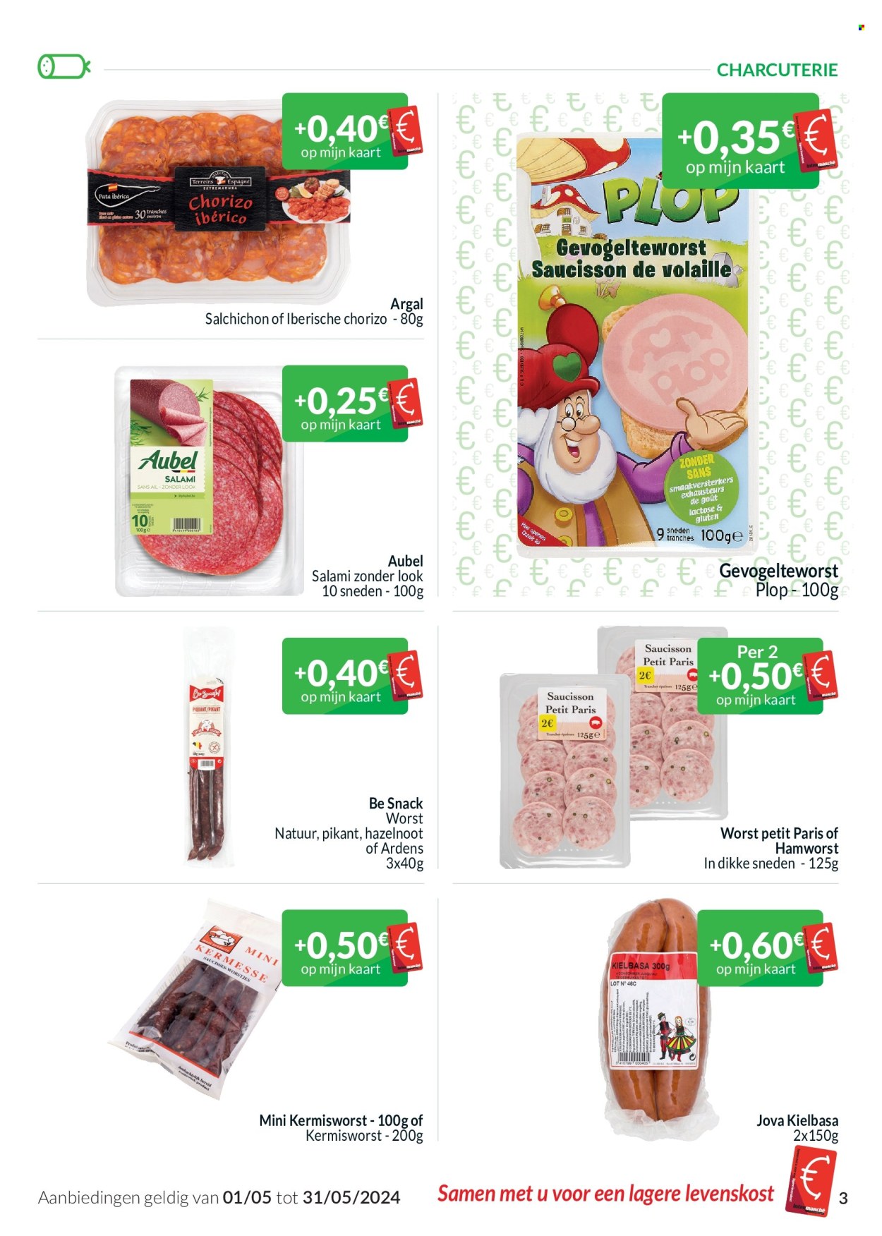 thumbnail - Intermarché-aanbieding - 01/05/2024 - 31/05/2024 -  producten in de aanbieding - salami, chorizo, worstjes. Pagina 3.