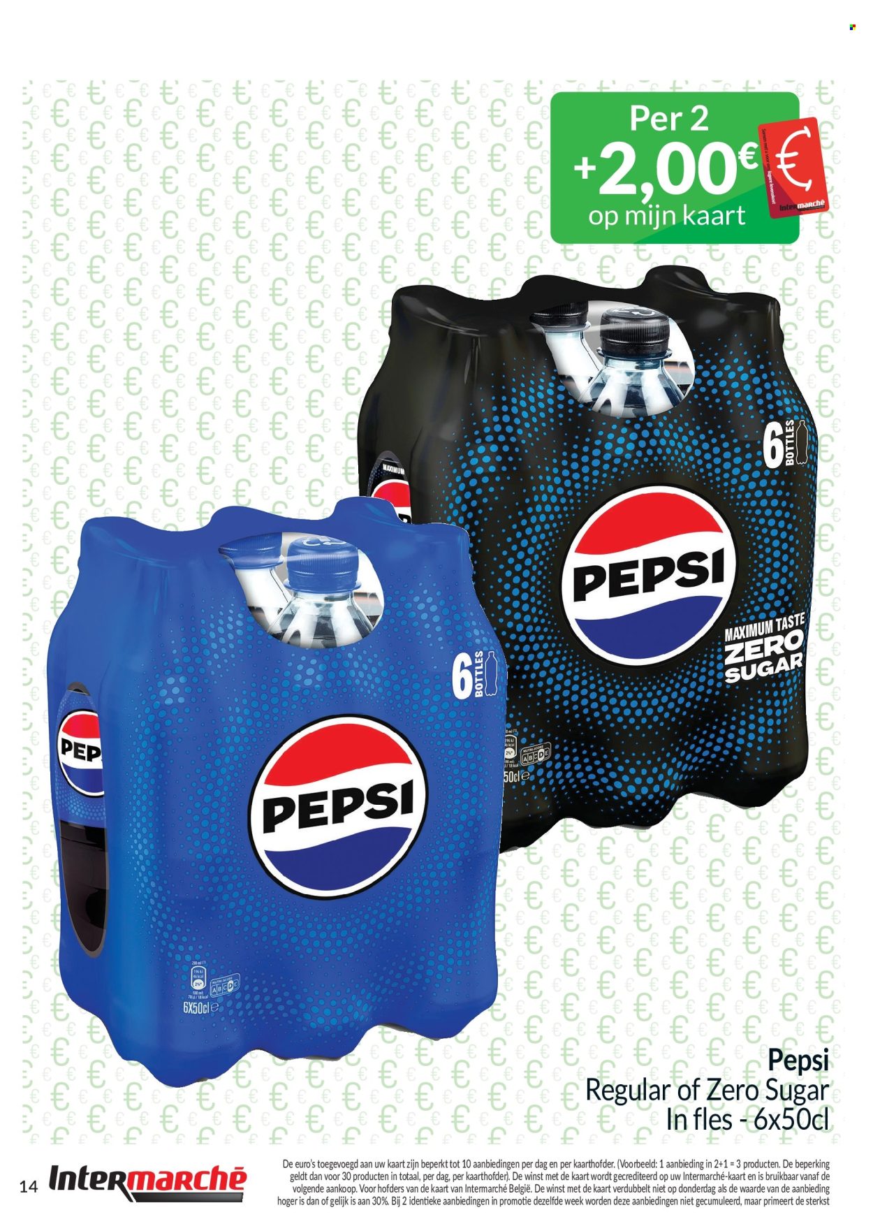 thumbnail - Intermarché-aanbieding - 01/05/2024 - 31/05/2024 -  producten in de aanbieding - Pepsi, fles. Pagina 14.
