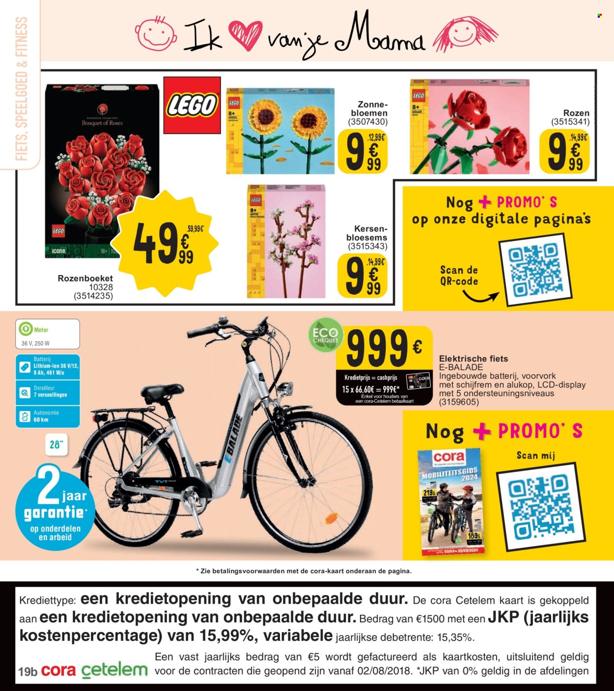 thumbnail - Cora-aanbieding - 30/04/2024 - 13/05/2024 -  producten in de aanbieding - fiets, speelgoed, bloemen, rozen. Pagina 19.