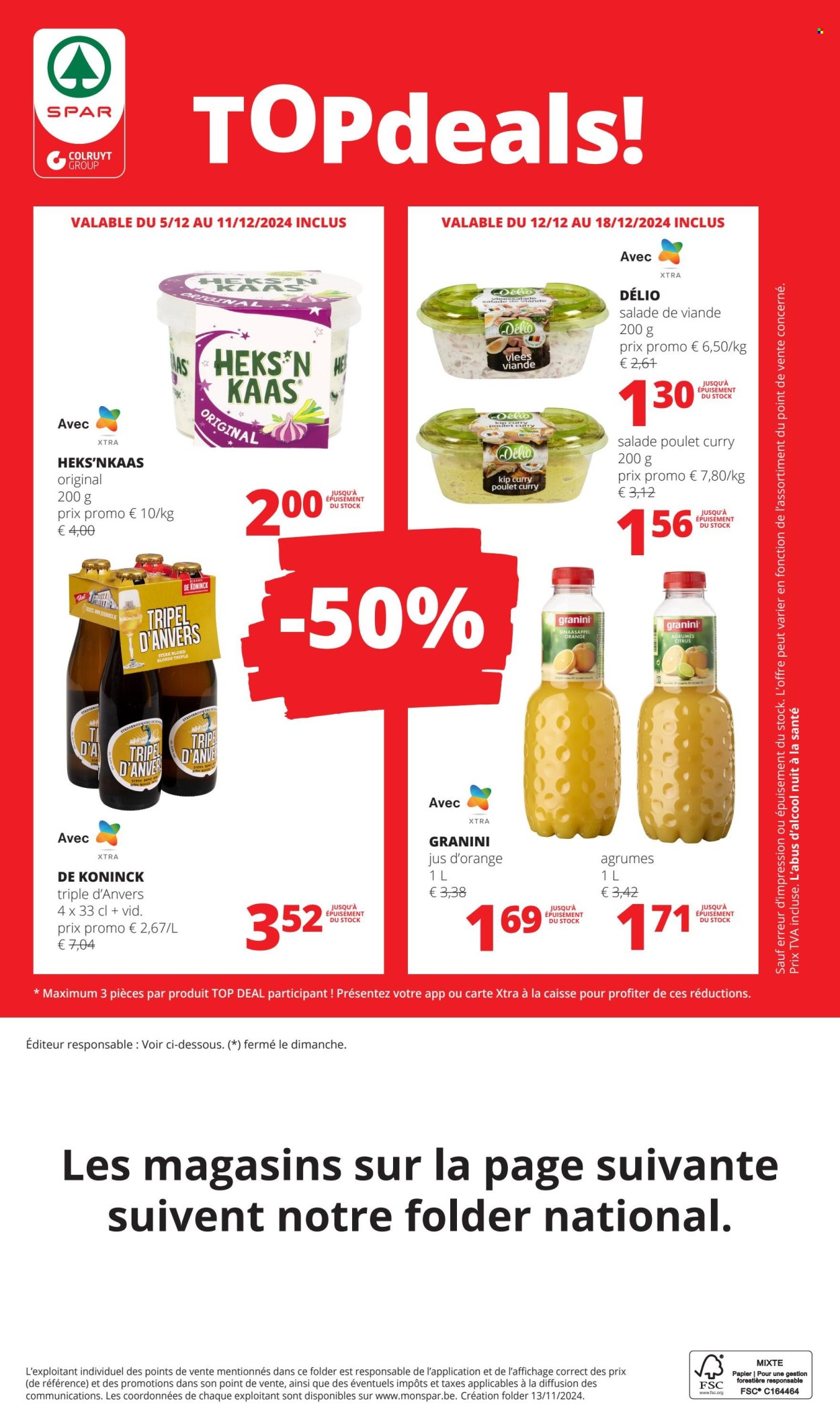 SPAR-aanbieding - 05/12/2024 - 18/12/2024. Pagina 1