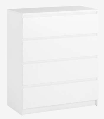 Commode TANGBJERG 4 tiroirs blanc