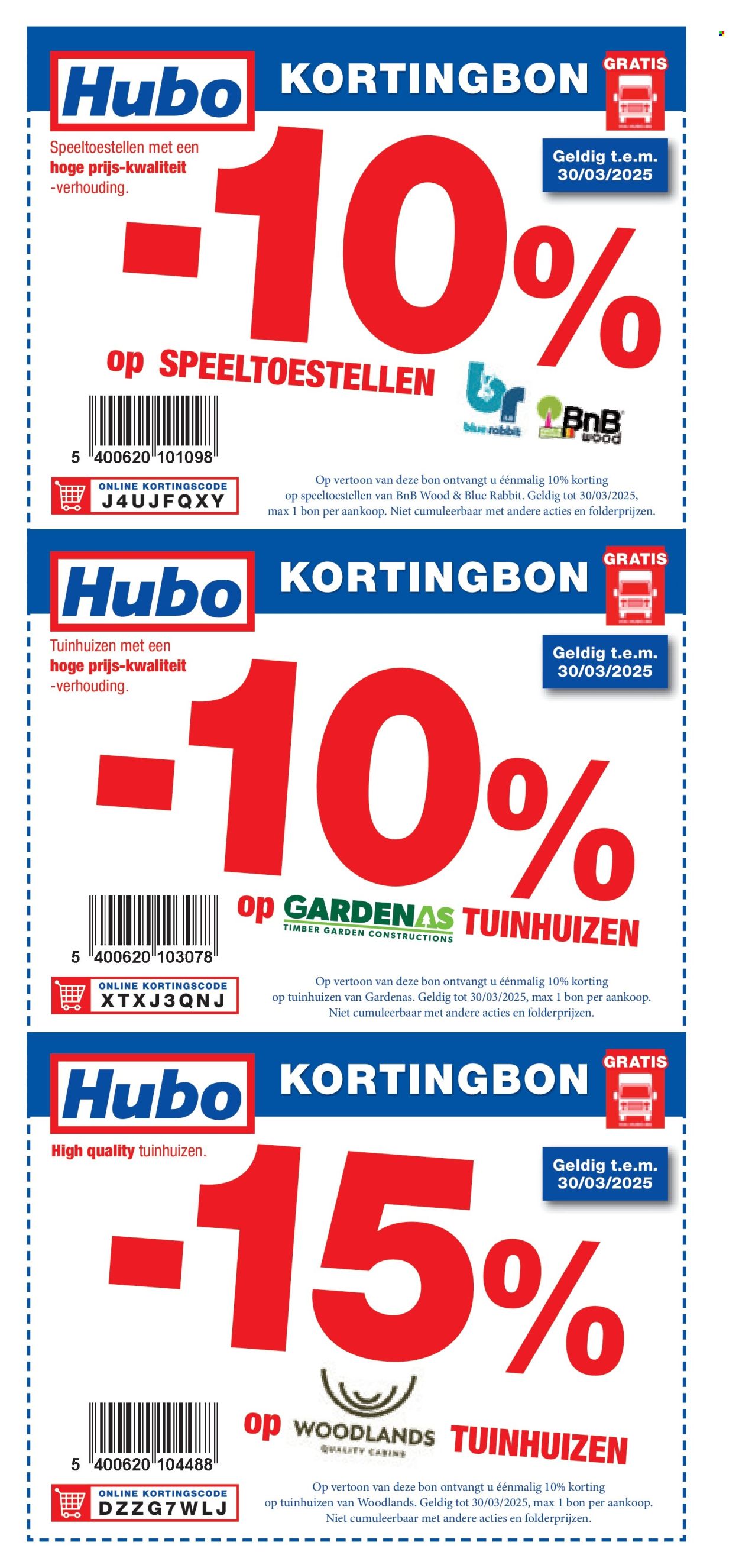 Hubo-aanbieding. Pagina 1