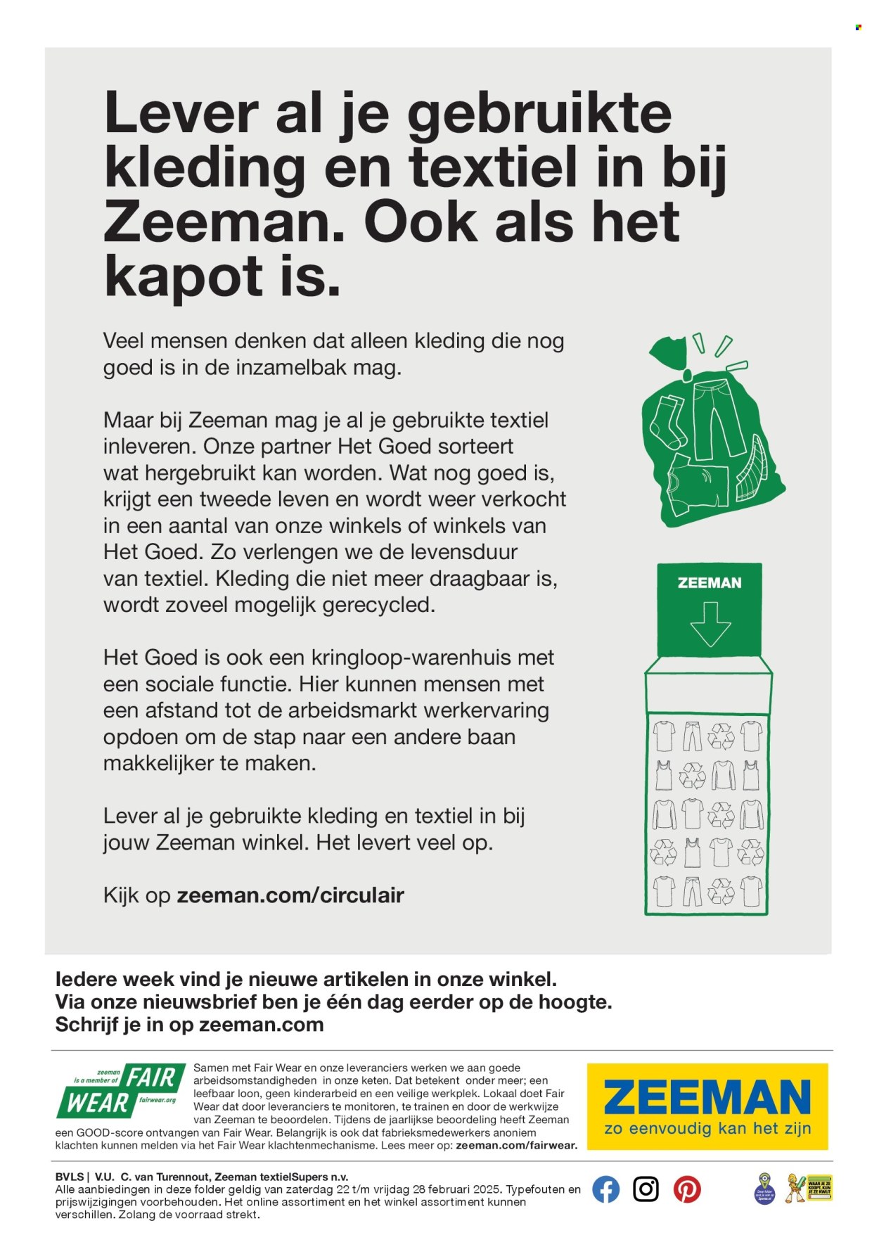 Zeeman-aanbieding - 22/02/2025 - 28/02/2025. Pagina 1