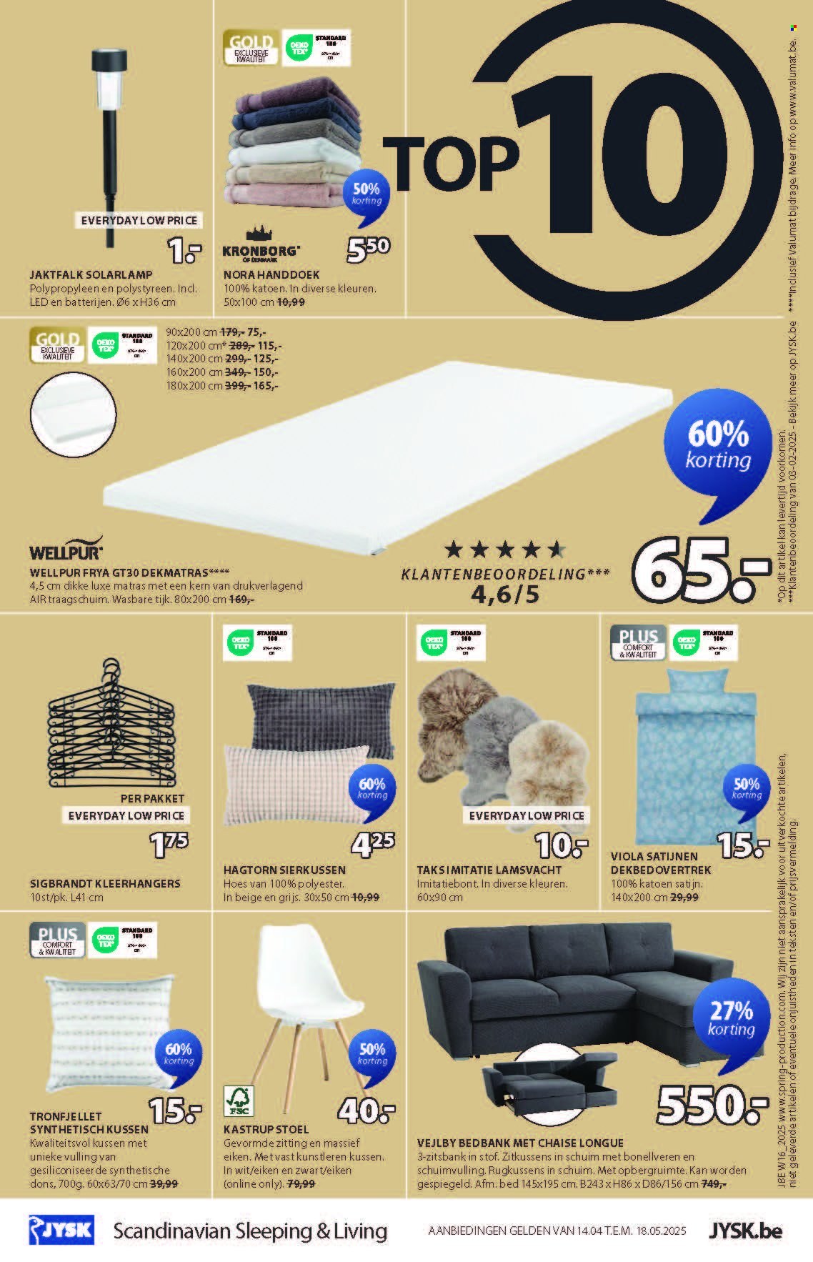 JYSK-aanbieding - 14/04/2025 - 18/05/2025. Pagina 1