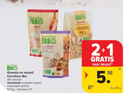 Granola en muesli Carrefour Bio