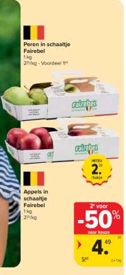 Appels in schaaltje Fairebel