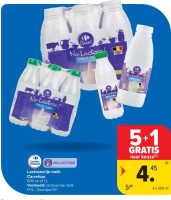 Lactosevrije melk Carrefour