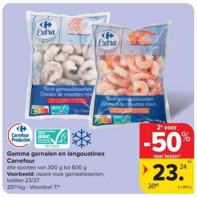 Gamma garnalen en langoustines Carrefour