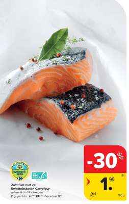 Zalmfilet met vel