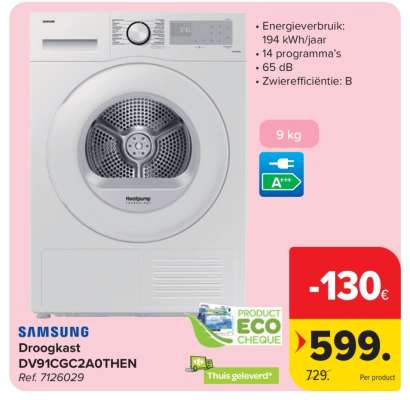 Samsung Droogkast DV91CGC2A0THEN
