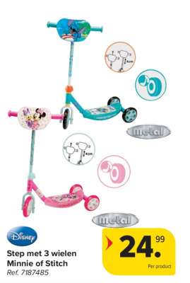 Step met 3 wielen Minnie of Stitch