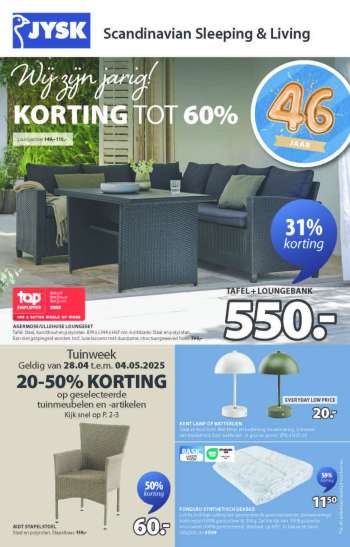 JYSK-aanbieding - 28/04/2025 - 18/05/2025.