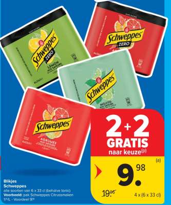 Blikjes Schweppes