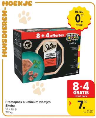 Promopack aluminium vlootjes Sheba