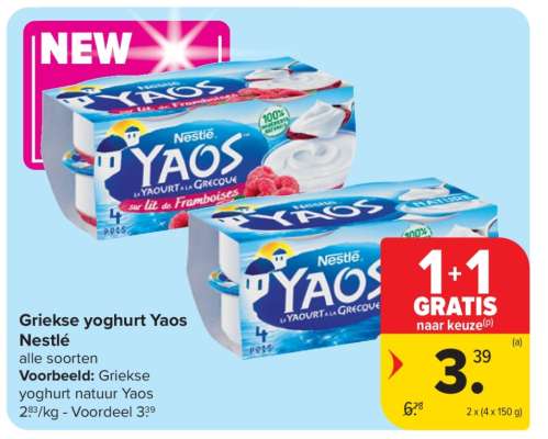 Griekse yoghurt Yaos Nestlé